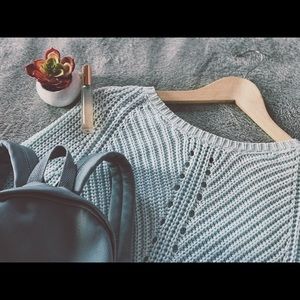 TRUE ROCK | Baby Blue Crew Neck Sweater